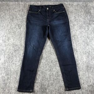 Seven7 Tummyless High Rise Skinny Jeans Womens 12 Dark Wash Stretch Denim